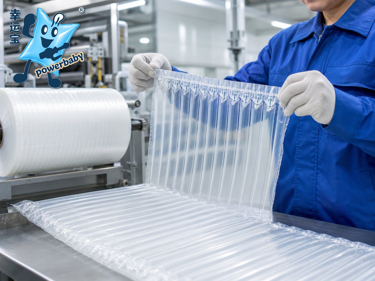 Luckypack air column film production and inspection