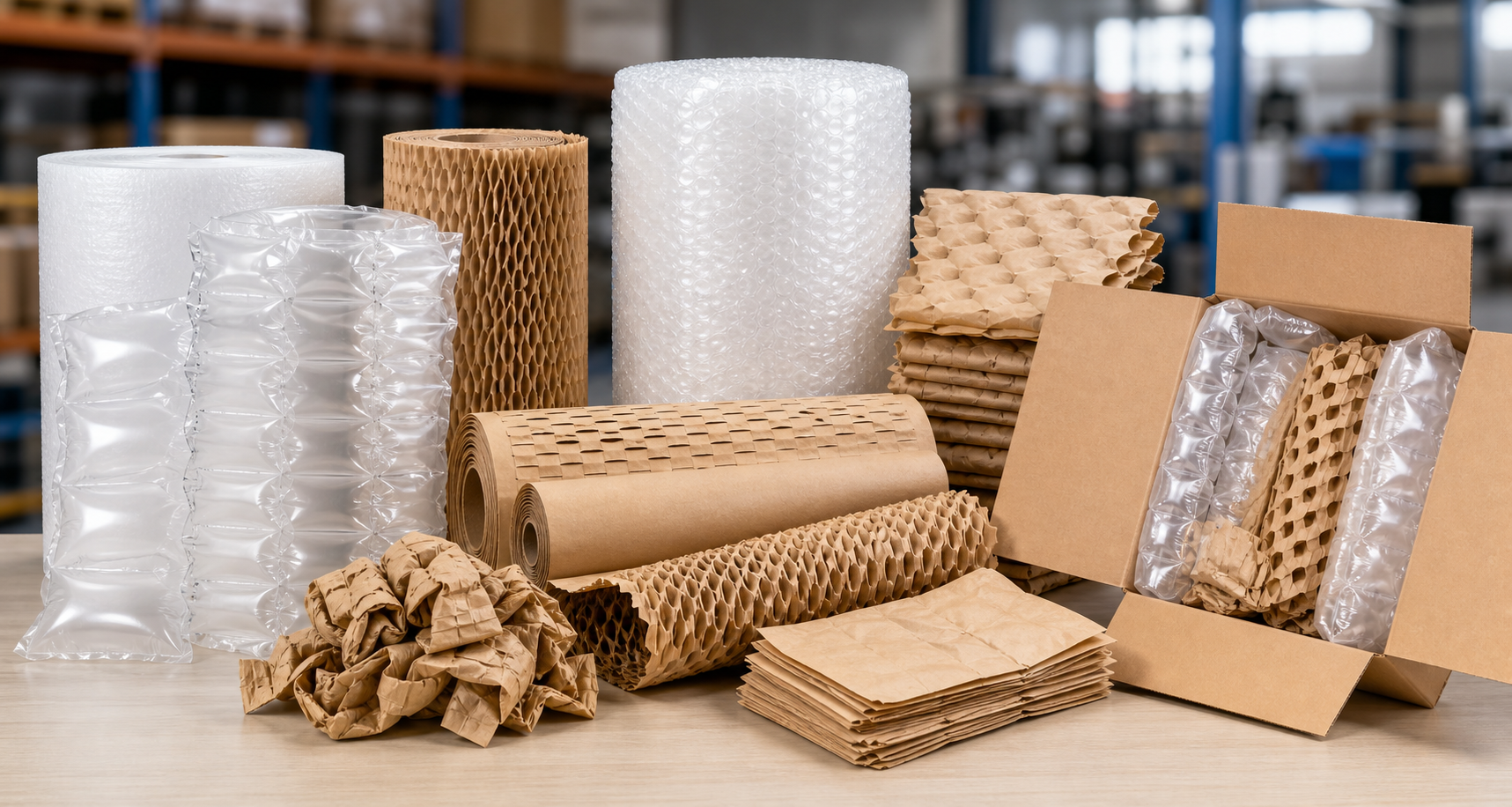 Protective packaging materials family