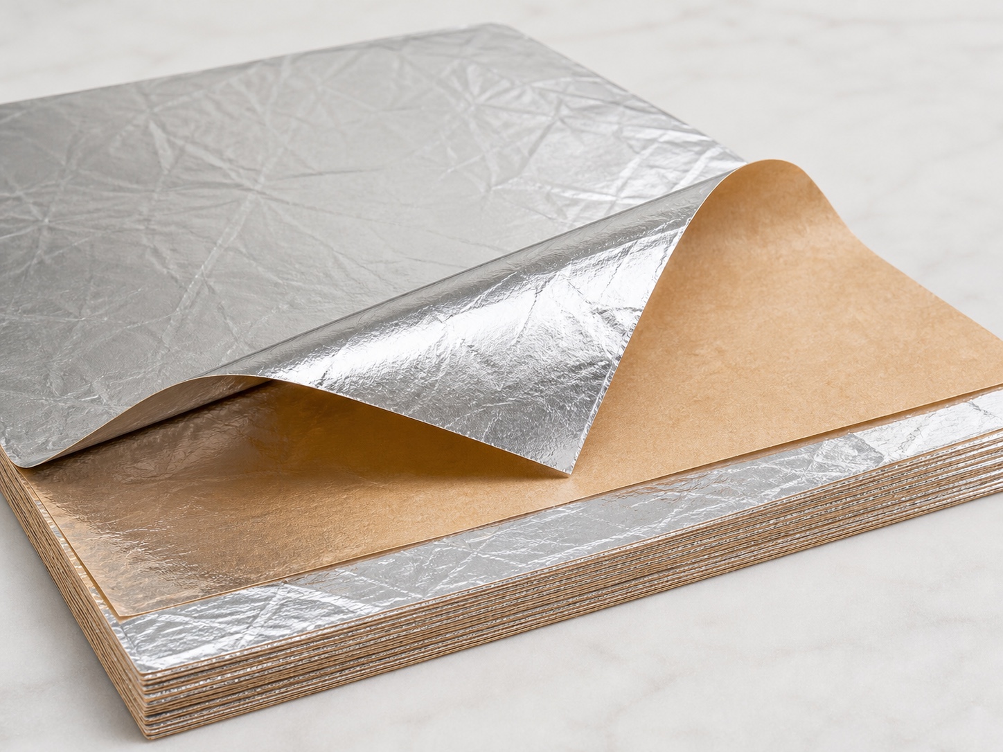 Focused aluminum foil burger wrapping paper sheets