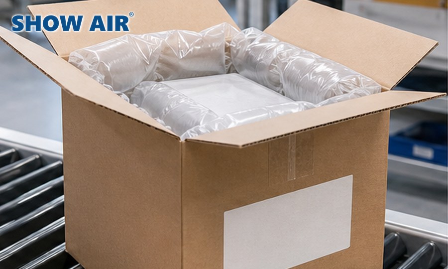 SHOWAIR branded cross-border e-commerce shipping cushioning solution