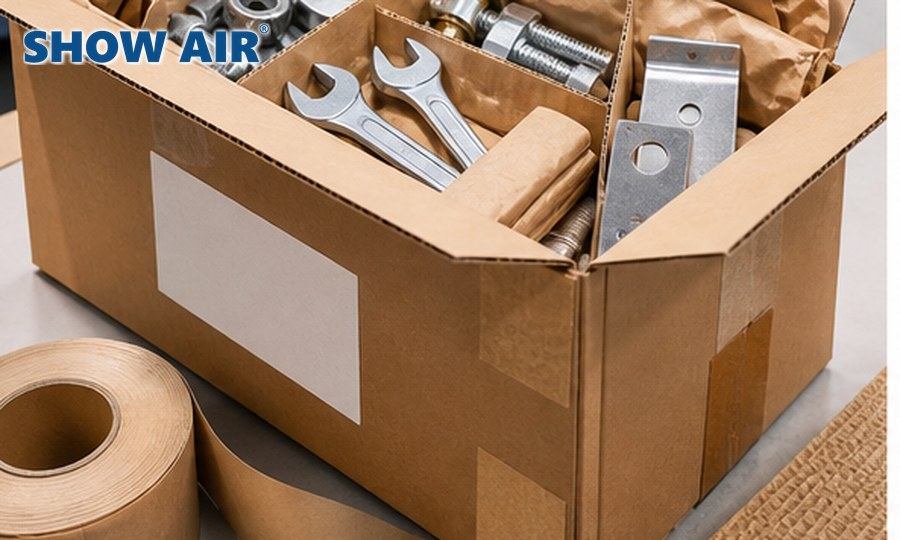 SHOWAIR branded hardware and metal parts protective packaging solution