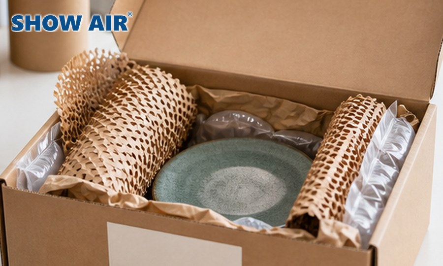 SHOWAIR branded sustainable brand packaging solution