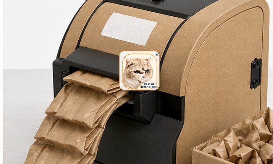 Tong Tai Mao logo on a custom paper pad machine